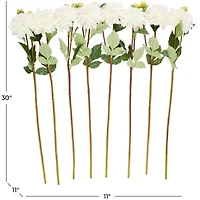 30" White Dahlia Artificial Flower Stem, 8ct.