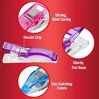 SINGER® Mixed Fabric Clips for Crafts, Sewing & Quilting, 72ct.