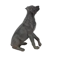 20" Brown Traditional Polystone Dog Sculpture