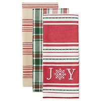 DII® Assorted Joy Snowflake Dishtowel Set