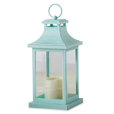 Kate Aspen® Blue Hampton LED Vintage Decorative Lantern