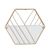 CosmoLiving by Cosmopolitan Set of 2 White Iron Contemporary Planter, 10" x 12" x 5"