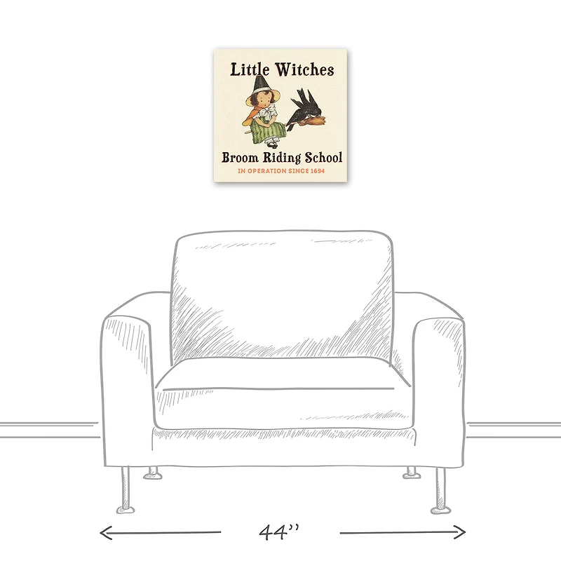 Little Witches Broom Riding School 16" x 16" Canvas Wall Art