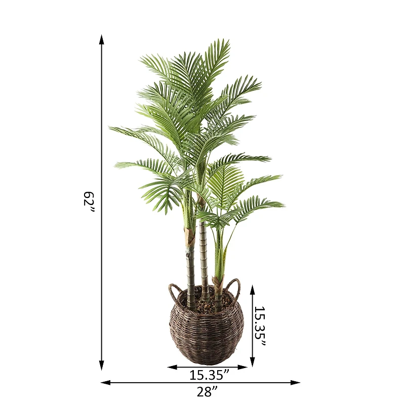 Flora Bunda® 6ft. Palm in Brown Basket Planter