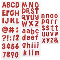 1.25" Red Glitter Alphabet Stickers by Recollections™ 