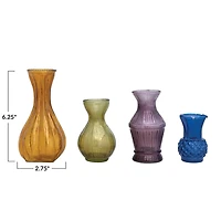 Hello Honey® Debossed Glass Bud Vase Set