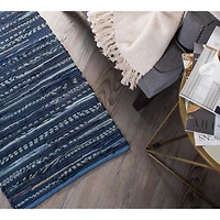 DII® Multi Nautical Blue Rag Rug, 20" x 31.5"