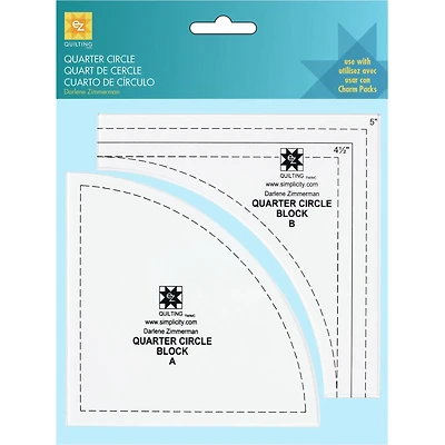 EZ Quilting™ Clear Quarter Circle Acrylic Ruler
