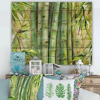 Designart - Bright Green Bamboo Stems