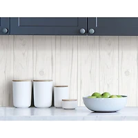 InHome White Barnwood Peel & Stick Wallpaper