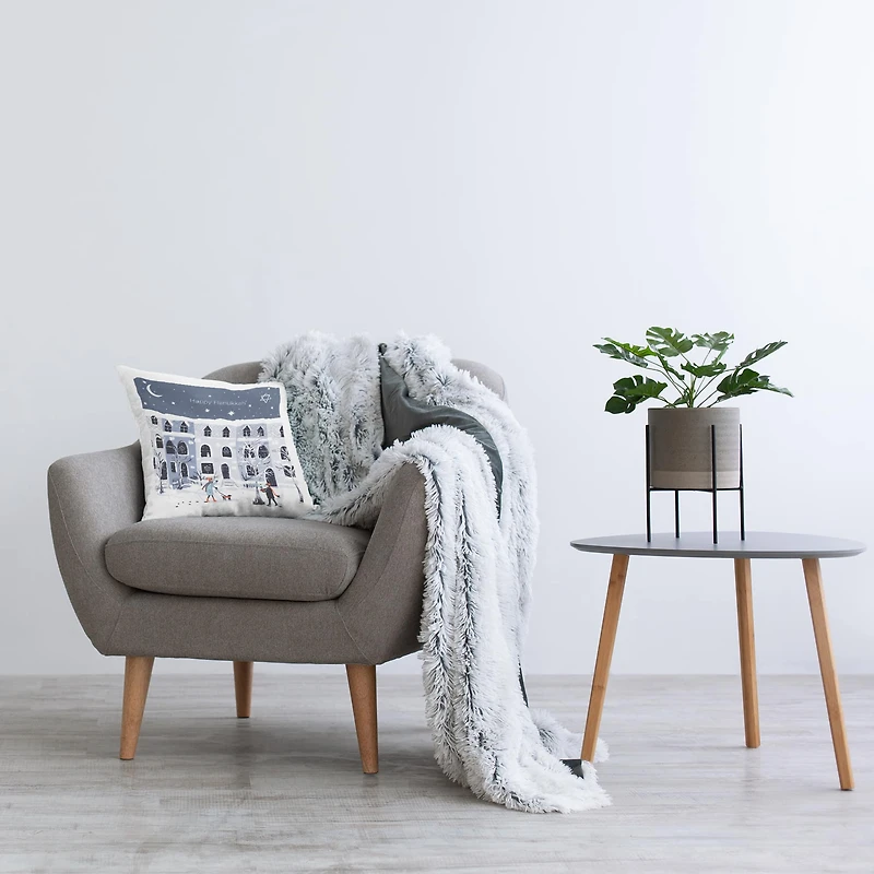 Stupell Industries Happy Hanukkah Winter Neighborhood Pillow