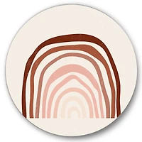Designart - Terracotta Minimalist Boho Rainbow I