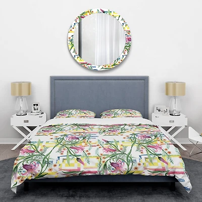 Designart 'Floral Botanical Retro XI' Mid-Century Duvet Cover Set