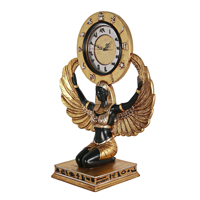Design Toscano 28" Egyptian Goddess Isis Grand-Scale Clock Statue