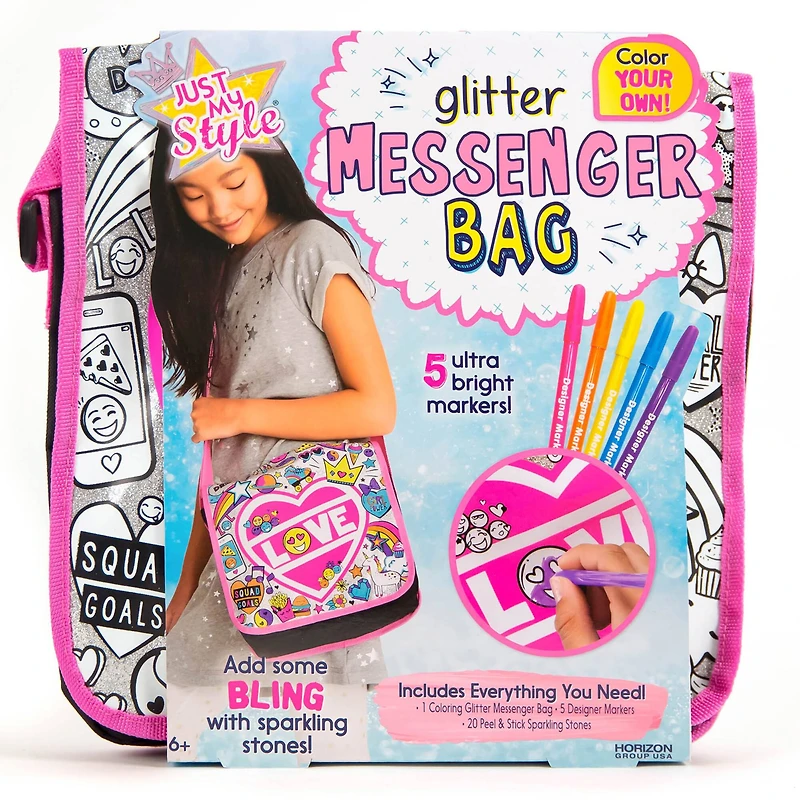 Just My Style® Glitter Messenger Bag