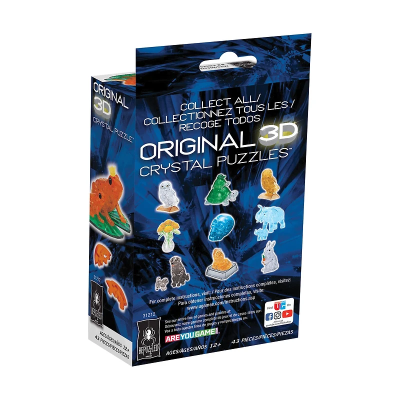 3D Crystal Puzzle - Frog (Orange): 43 Pcs