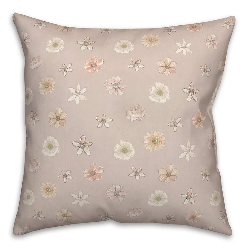 Florals Throw Pillow