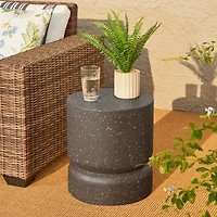 Glitzhome® 17" Multifunctional Faux Terrazzo Stool