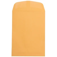 JAM Paper 7.5" x 10.5" Brown Kraft Recycled Manila Open End Envelopes, 100ct.