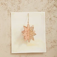 Hello Honey® 5" Pink Paper Mache Snowflake Ornament