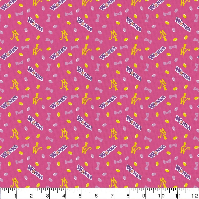 Willy Wonka Pink Jelly Beans Precut Cotton Fabric