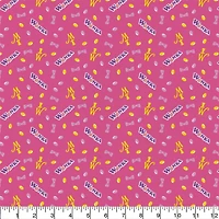 Willy Wonka Pink Jelly Beans Precut Cotton Fabric