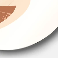 Designart - Moon and Sun Shapes In Retro Terracotta Tones I
