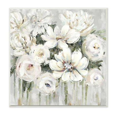 Stupell Industries White Floral Bouquet Wall Plaque