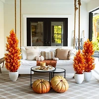 5ft. UV Resistant Autumn Artificial Fall Cedar Tree (Indoor/Outdoor)