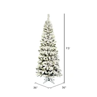 7.5ft. Unlit Flocked Pacific Pine Artificial Christmas Tree