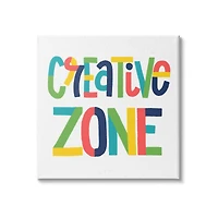 Stupell Industries Creative Zone Kids' Motivational Phrase Vibrant Playful Typography Canvas Wall Art
