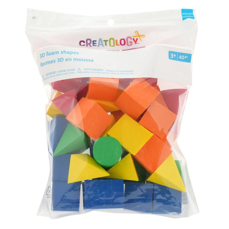 Primary 3D Foam Shapes by Creatology™