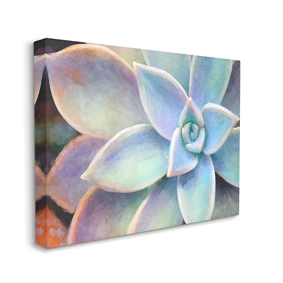 Stupell Industries Succulent Plant Vibrant Bloom Painting Canvas Wall Art