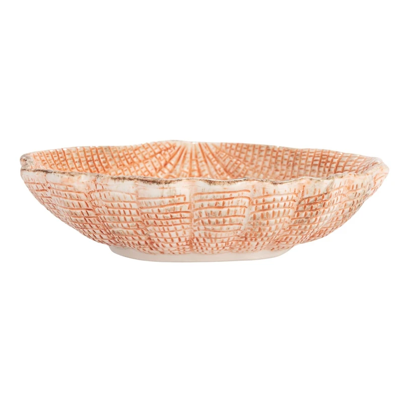 Hello Honey® 6" Blue & Peach Stoneware Shell Bowl Set