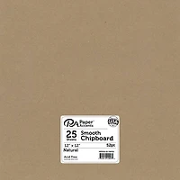 PA Paper™ Accents Natural 12" x 12" 52pt. Heavy Chipboard, 25 Sheets