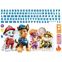 RoomMates Paw Patrol Peel & Stick Giant Wall Decal Set with Alphabet