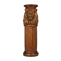 Bronze Polystone Traditional Pedestal Table, 25" x 8" x 9"