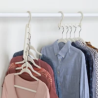 Honey Can Do 9" White Cascading Collapsible Plastic Hangers, 20ct.