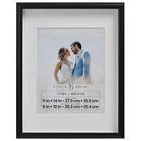 Home Black Prescott Frame with Mat by Studio Décor