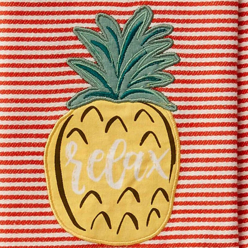 DII® Island Tropics Pineapple Embellished Dish Towels, 3ct.