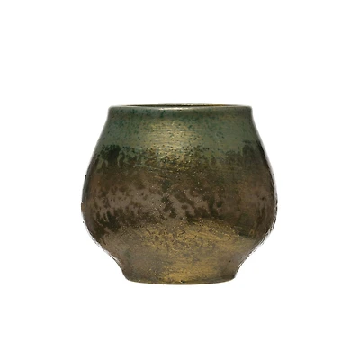 Hello Honey® 6" Iridescent Green Glaze Stoneware Planter