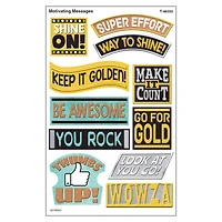 Trend Enterprises® I Heart Metal Motivating Messages superShapes Stickers, 6 Packs of 88
