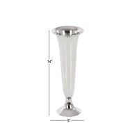 The Novogratz 14" Silver Aluminum Traditional Vase