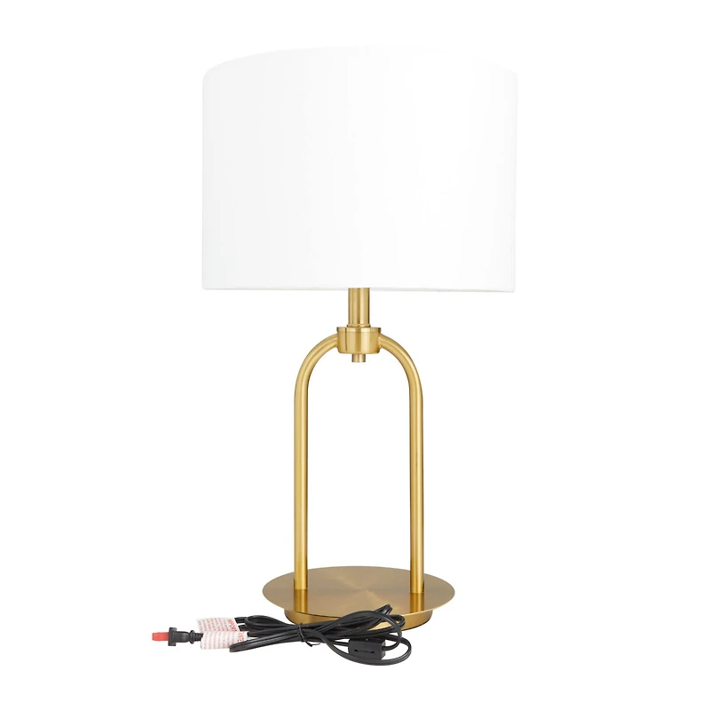 Gold Modern Table Lamp, 7" x 7" x 19"