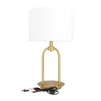 Gold Modern Table Lamp, 7" x 7" x 19"
