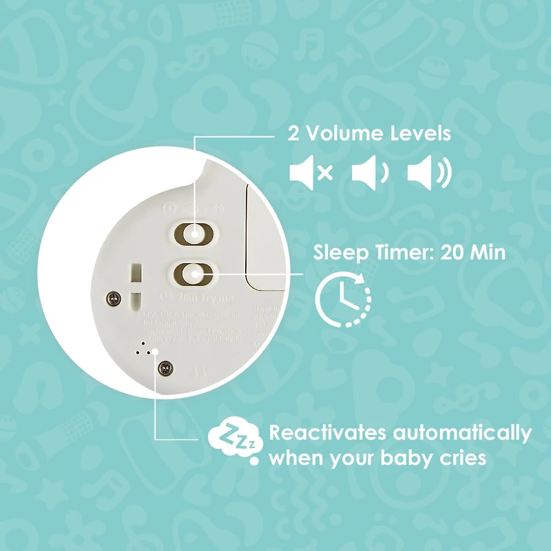 Hape Musical Cloud Light Baby Crib Mobile Toy