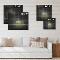 Designart - Super Moon Over The Sea II