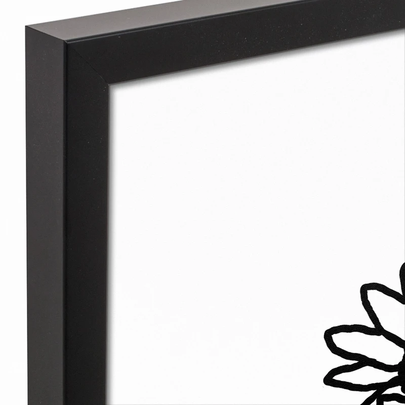 Grow Floral 12.73" x 15.73" Black Framed Canvas