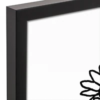Grow Floral 12.73" x 15.73" Black Framed Canvas