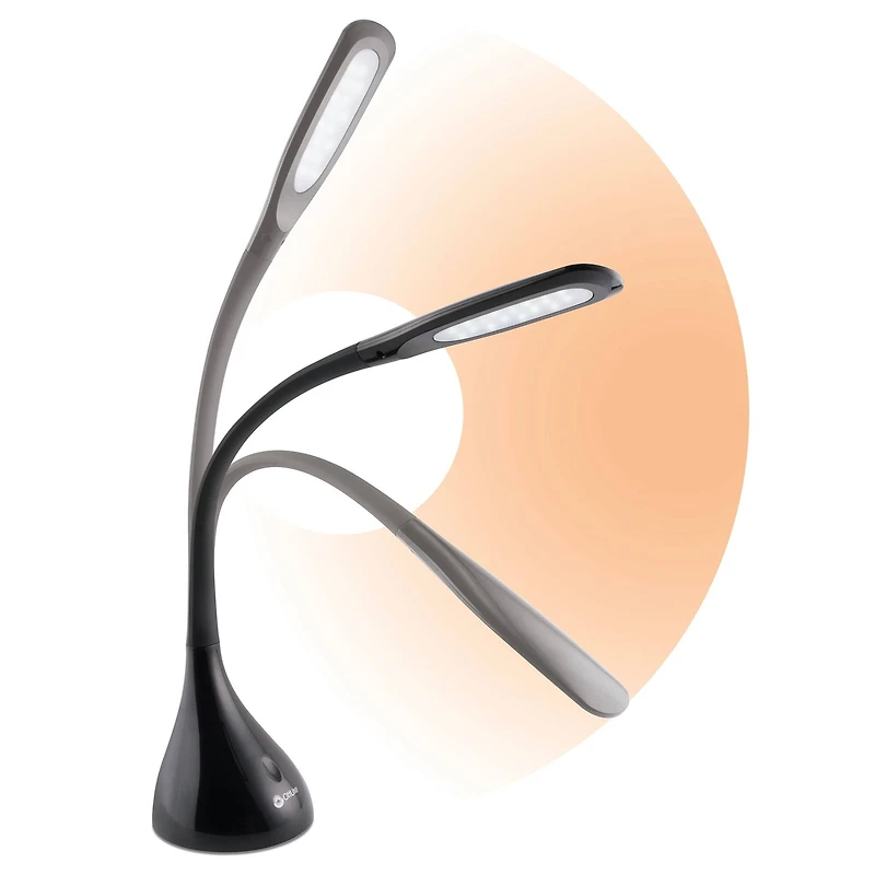 OttLite 11" Black Creative Curves LED Desk Lamp